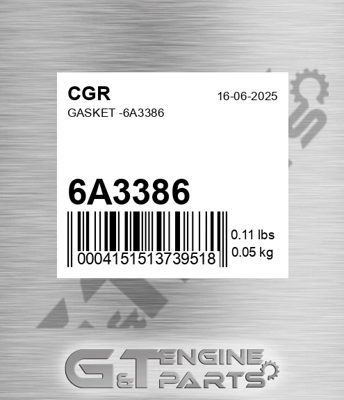 6A3386 Gasket -