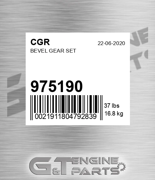 975190 CGR Bevel Gear Set