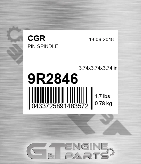 9R2846 Pin Spindle for CGR
