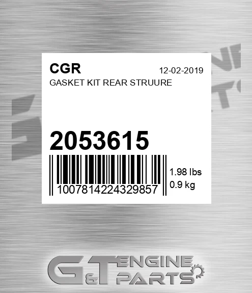 2053615 Gasket Kit Rear Struure