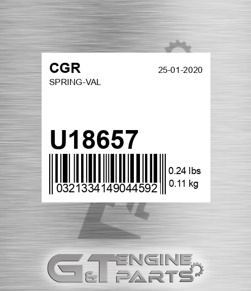 U18657 CGR Spring-val