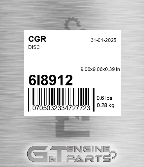 6I8912 CGR Disc