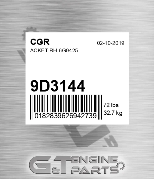 9D3144 CGR Acket Rh-6g9425