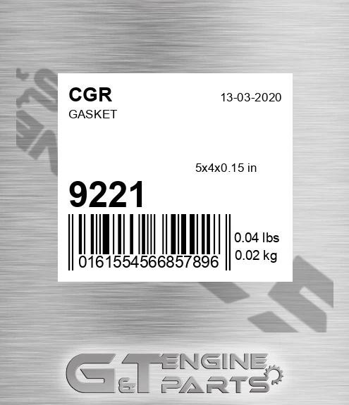 9221 CGR Gasket