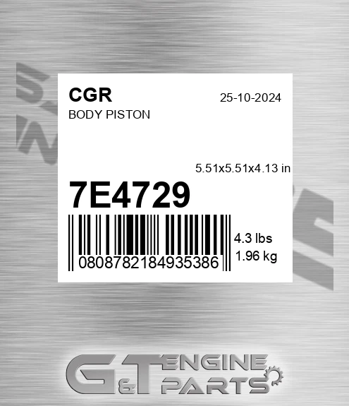 7E4729 CGR Body Piston
