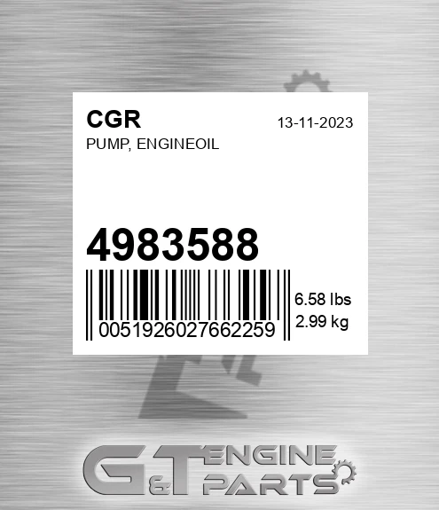 4983588 CGR Pump, Engineoil