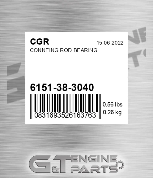6151-38-3040 Conneing Rod Bearing for CGR