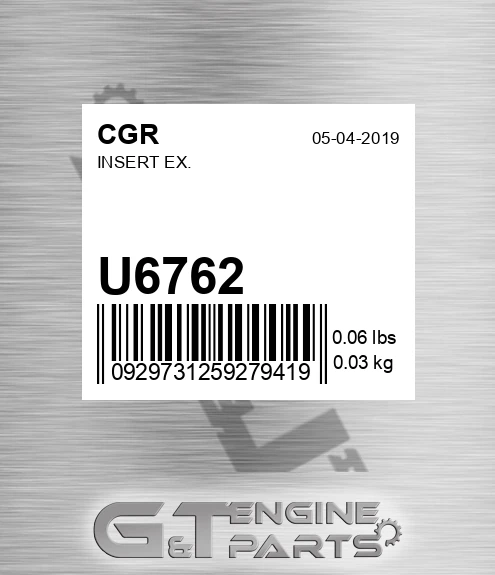 U6762 Insert Ex.
