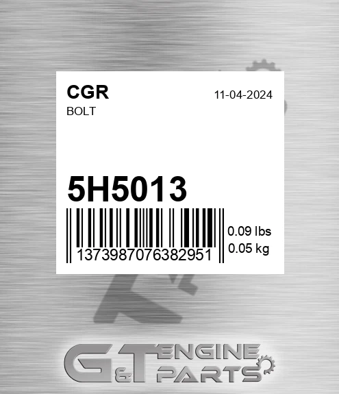 5H5013 Bolt