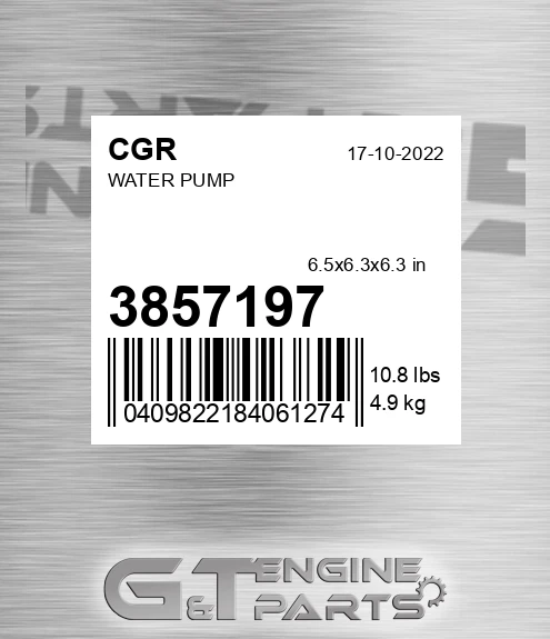 3857197 Water Pump for CGR