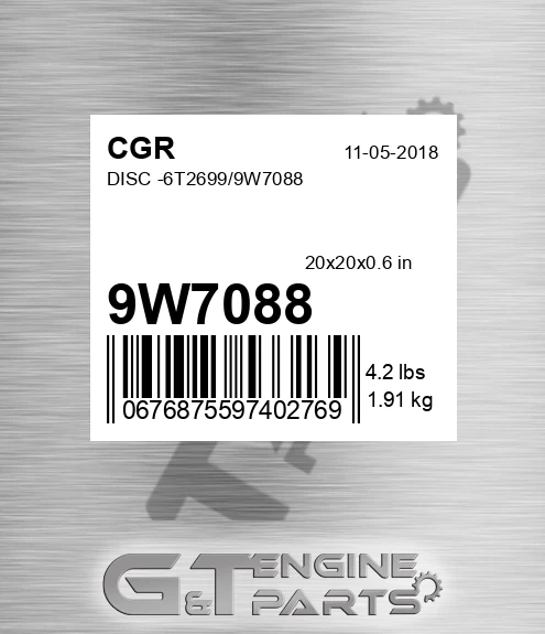 9W7088 Disc -6t2699/ for CGR