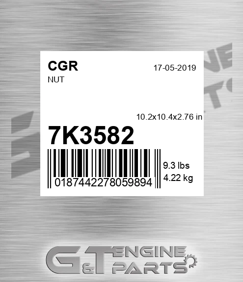 7K3582 CGR Nut