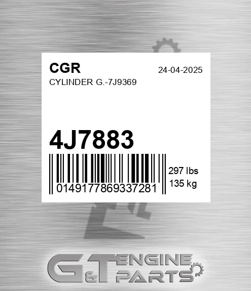 4J7883 Cylinder G.-7j9369