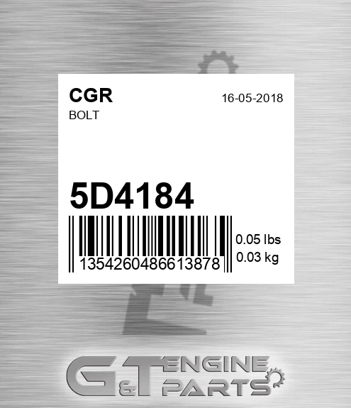 5D4184 CGR Bolt