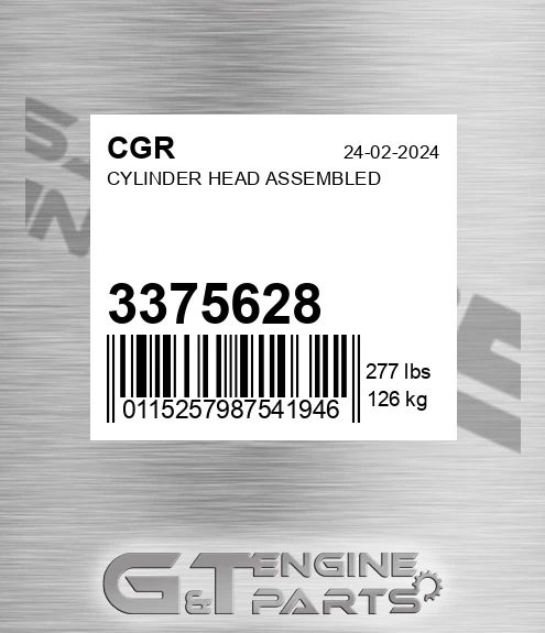 3375628 CGR Cylinder Head Assembled