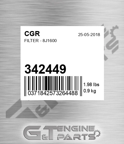 342449 Filter - 8j1600