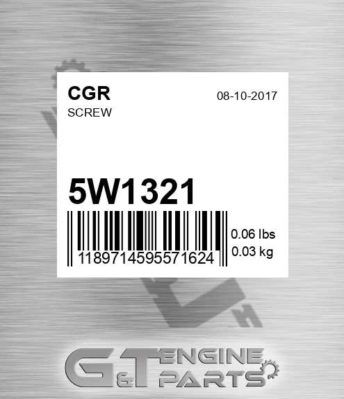 5W1321 CGR Screw