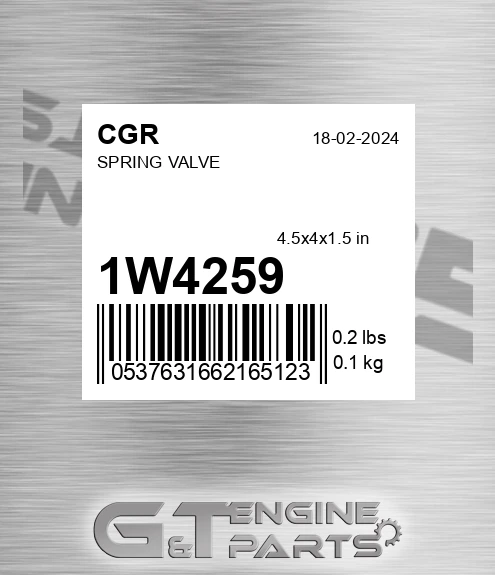 1W4259 Spring Valve