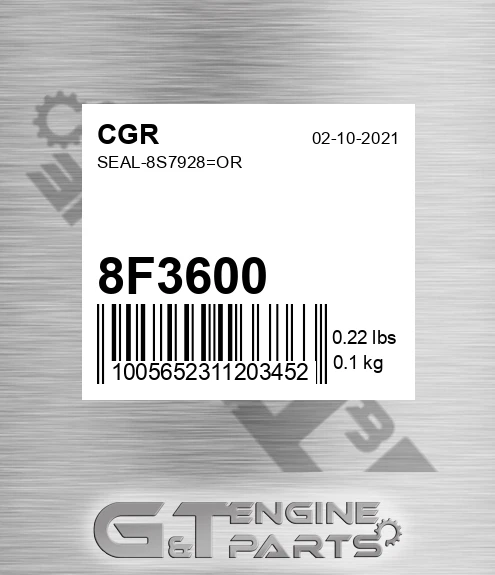 8F3600 CGR Seal-8s7928=or