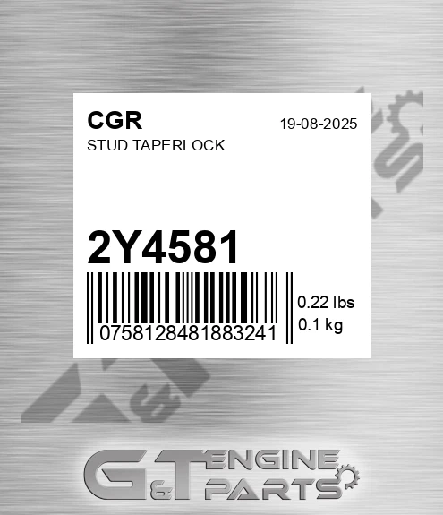 2Y4581 CGR Stud Taperlock