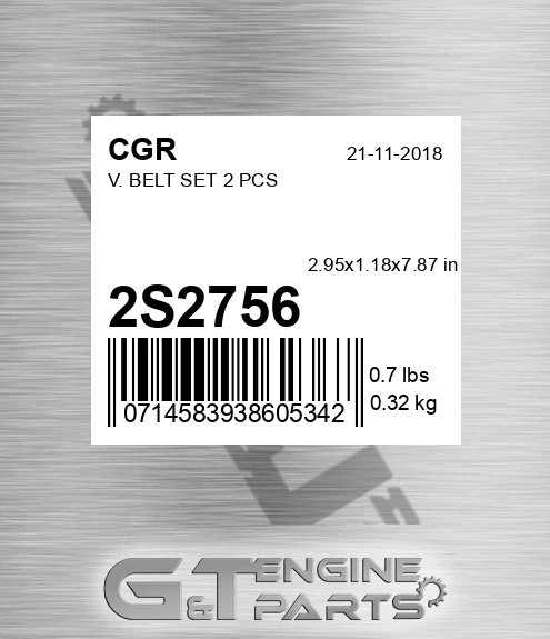 2S2756 CGR V. Belt Set 2 Pcs