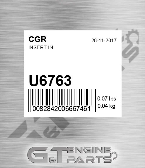 U6763 Insert In.