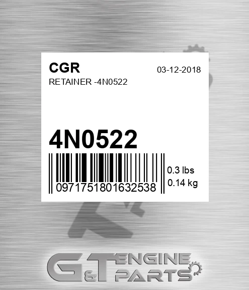 4N0522 Retainer - for CGR