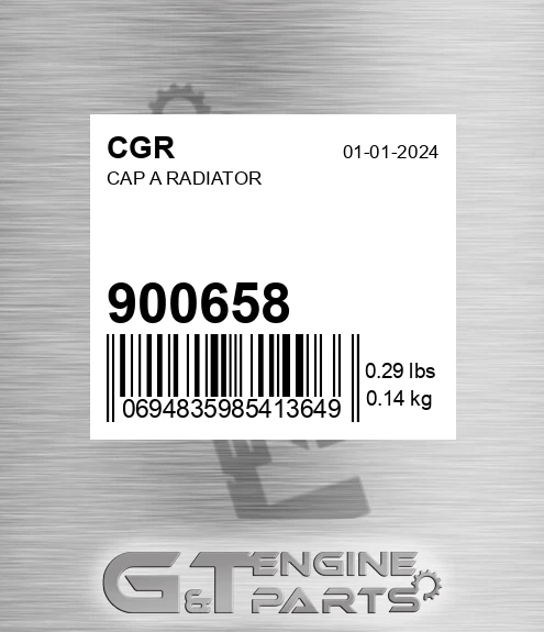 900658 CGR Cap A Radiator