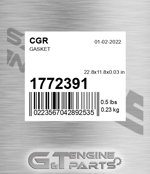 1772391 Gasket