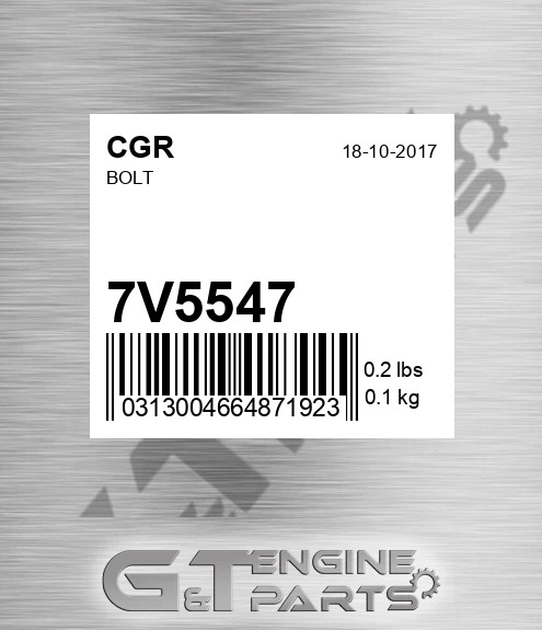 7V5547 CGR Bolt