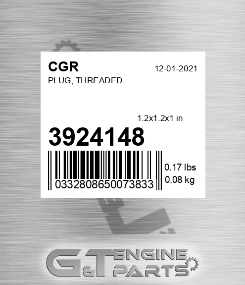 3924148 Plug, Threaded