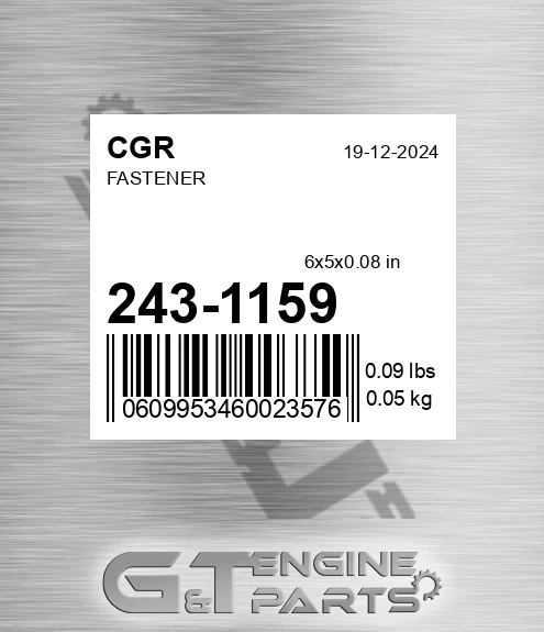 243-1159 Fastener for CGR