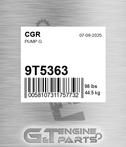 9T5363 CGR Pump G.
