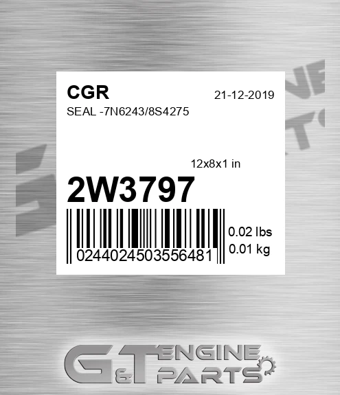 2W3797 CGR Seal -7n6243/8s4275