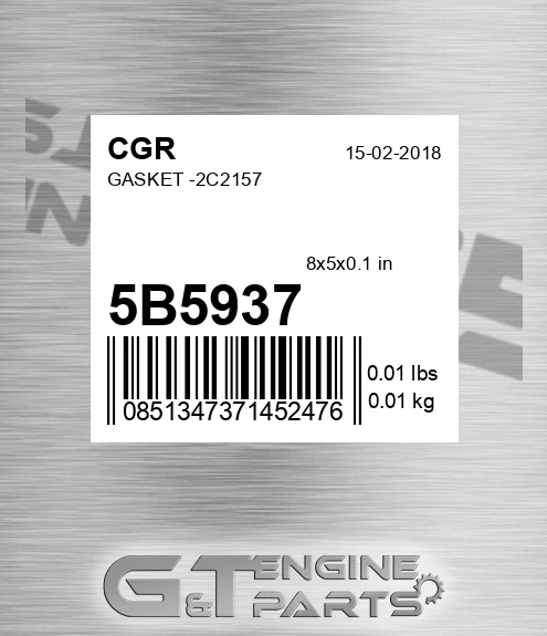 5B5937 CGR Gasket -2c2157