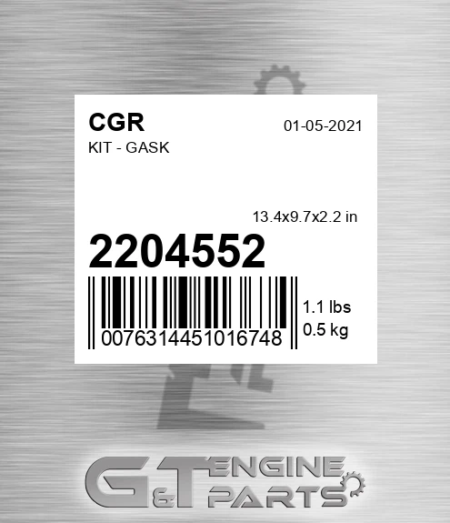 2204552 CGR Kit - Gask