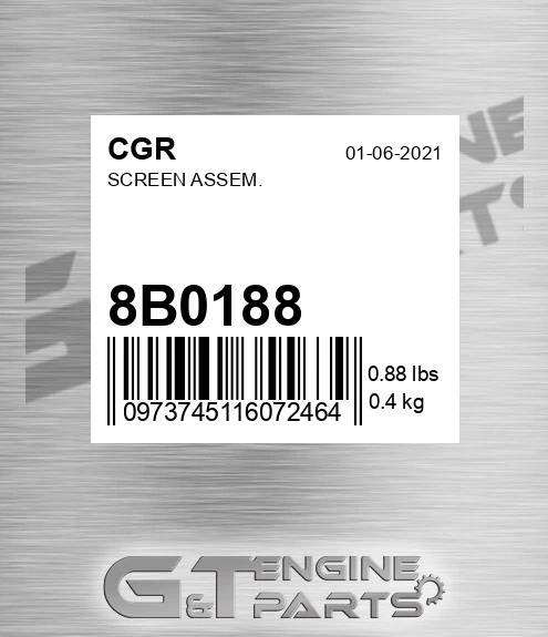 8B0188 Screen Assem.
