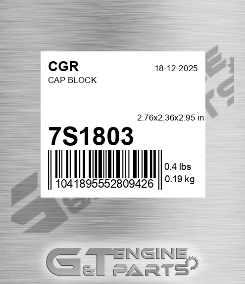 7S1803 CGR Cap Block