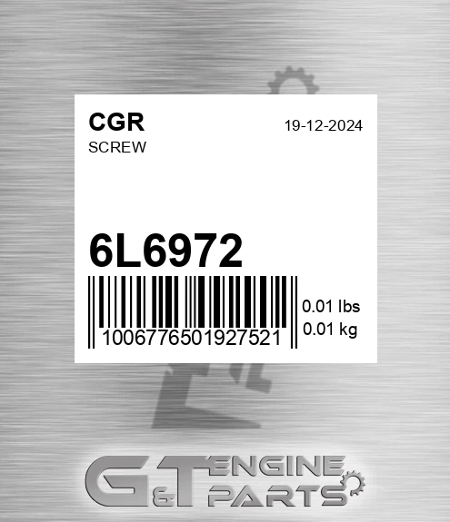 6L6972 Screw