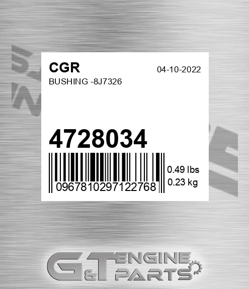 4728034 Bushing -8j7326