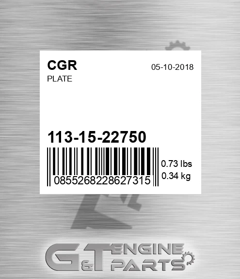 113-15-22750 Plate