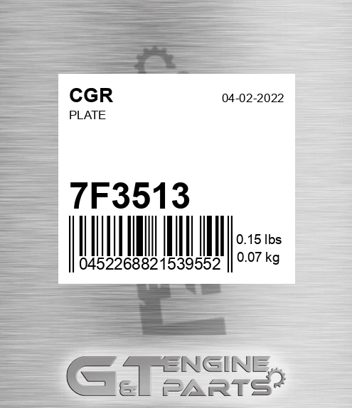 7F3513 Plate