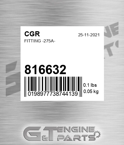 816632 CGR Fitting -275a-