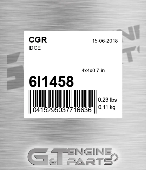 6I1458 Idge for CGR
