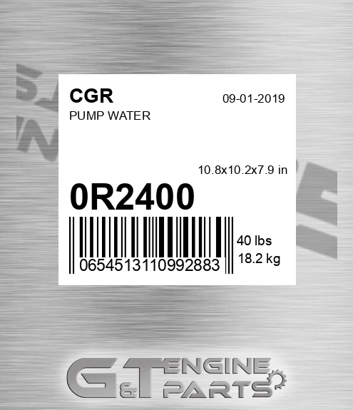 0R2400 CGR Pump Water