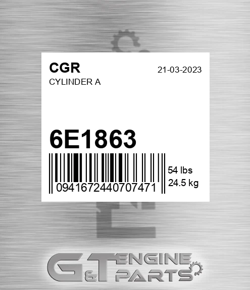 6E1863 Cylinder A