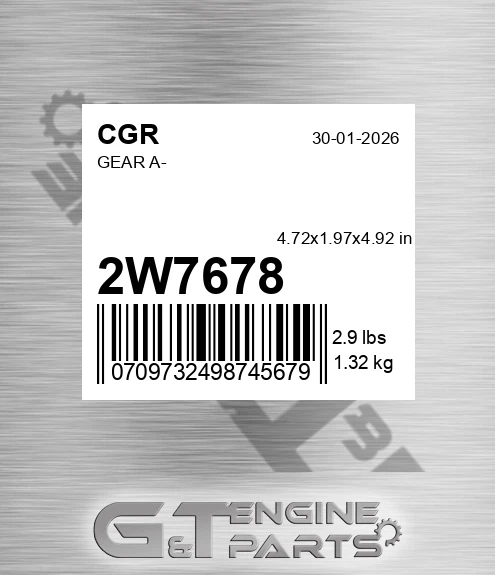 2W7678 CGR Gear A-