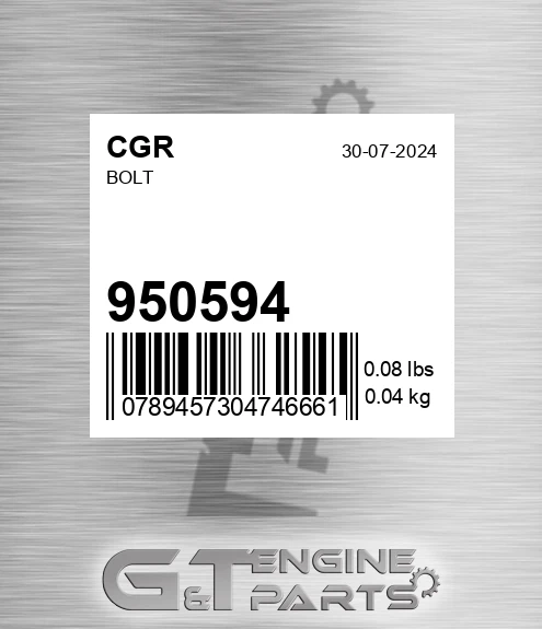 950594 Bolt
