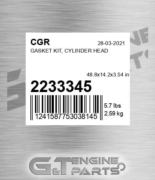 2233345 Gasket Kit, Cylinder Head