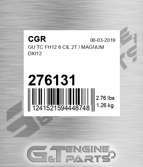 276131 CGR Gu Tc Fh12 6 Cil 2t / Magnum Dxi12